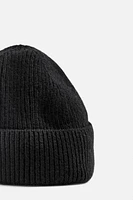 WOOL BLEND SHORT KNIT HAT