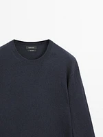 Pull en maille de cachemire à col rond