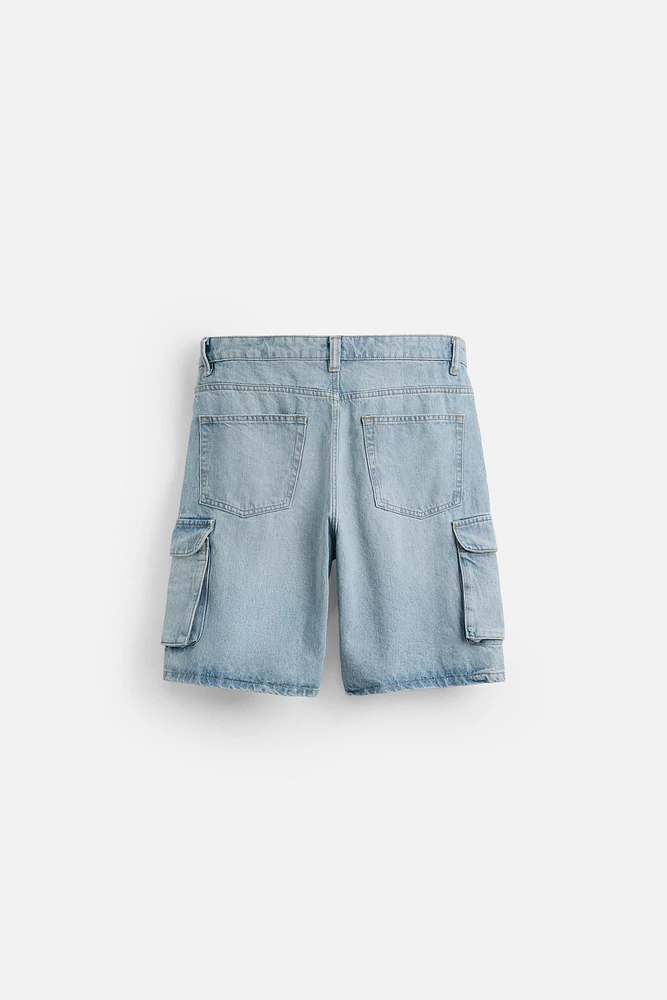 SHORT EN JEAN STYLE MILITAIRE