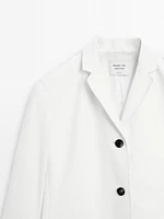 Blazer long en cuir et daim - Limited Edition