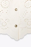 EMBROIDERED EYELET VEST TOP