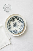 FLORAL EARTHENWARE DESSERT PLATE