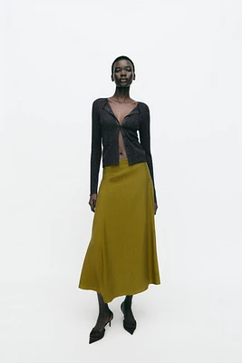 ASYMMETRIC MIDI SKIRT