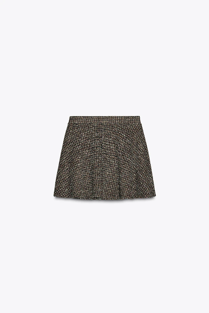 STRUCTURED JACQUARD MINI SKIRT
