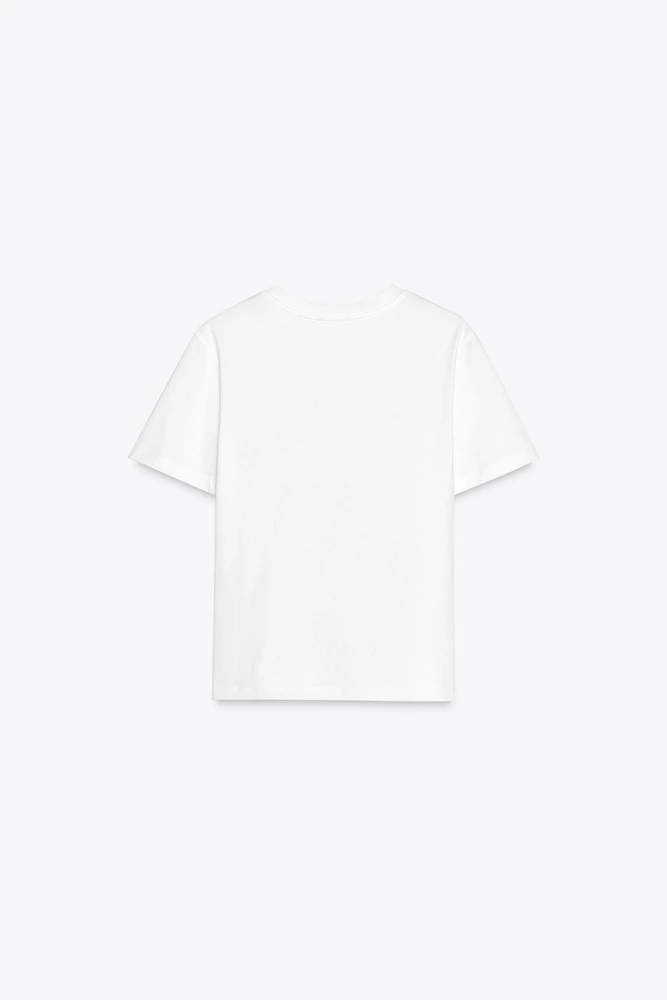 CONTRAST TEXT T-SHIRT
