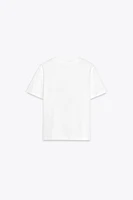 CONTRAST TEXT T-SHIRT