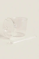 BOROSILICATE GLASS SUGAR BOWL