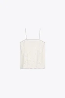 ZW COLLECTION EMBROIDERED TOPSTITCHING TOP