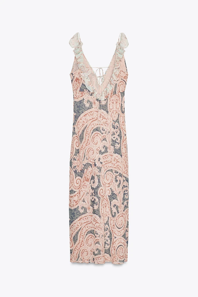 ZW COLLECTION PRINTED SLIP DRESS