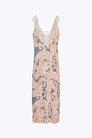 ZW COLLECTION PRINTED SLIP DRESS