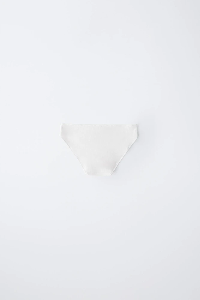 AGES 6-14/ THREE-PACK OF RIBBED LABEL BRIEFS