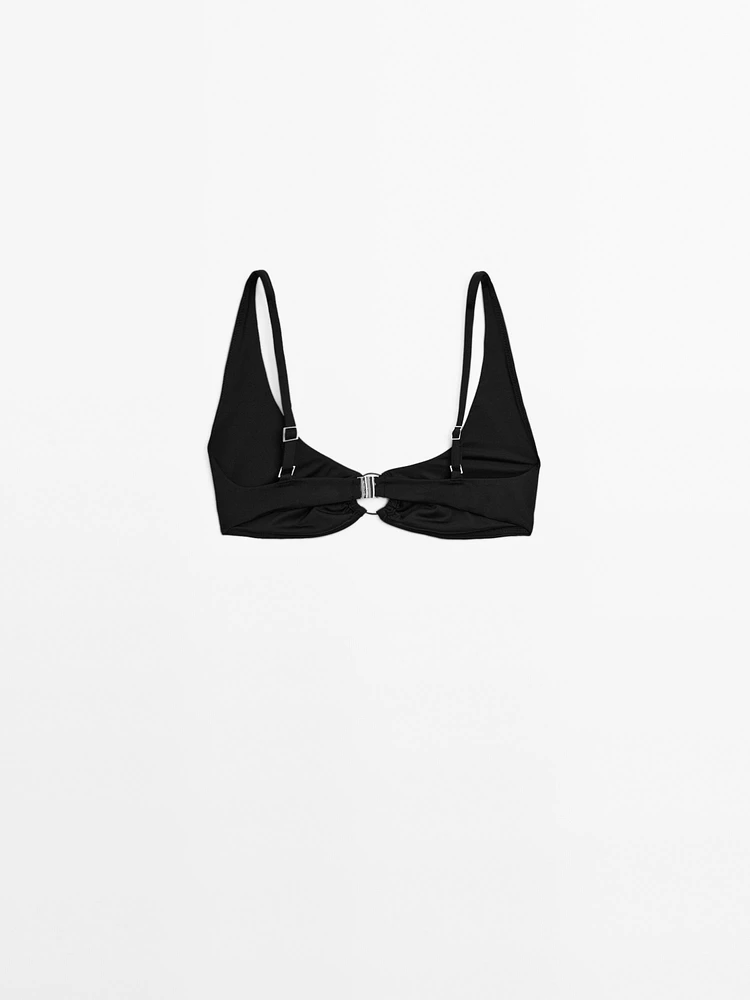 Bikini top with ring detail