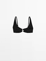 Bikini top with ring detail