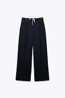 DOUBLE WAIST WIDE LEG PANTS