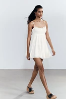 LACE CHIFFON SHORT DRESS