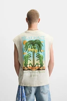 T-SHIRT TANK IMPRIMÉ DÉLAVÉ