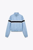 JACKET WITH CONTRASTING STRIPES