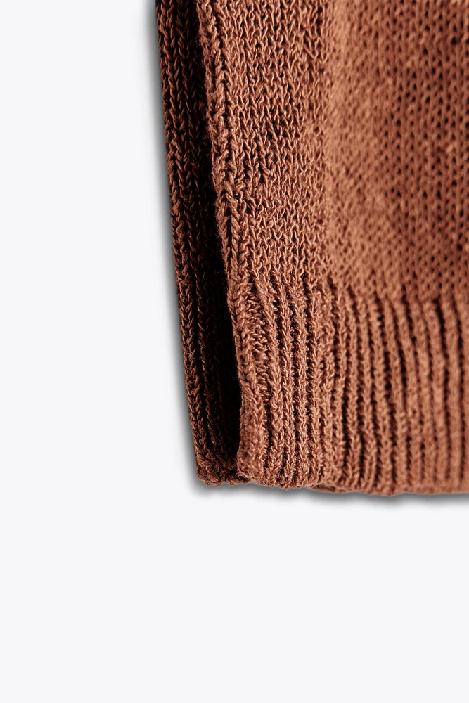 LINEN KNIT VEST TOP