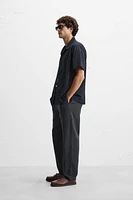 TEXTURED RELAXED FIT PANTS