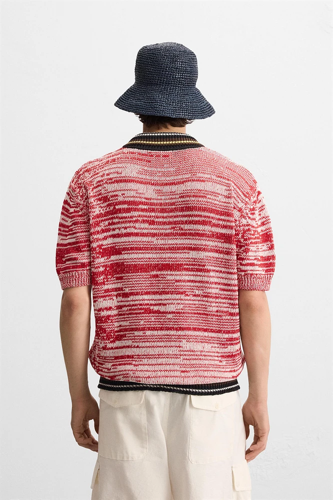 POLO EN MAILLE CONTRASTE