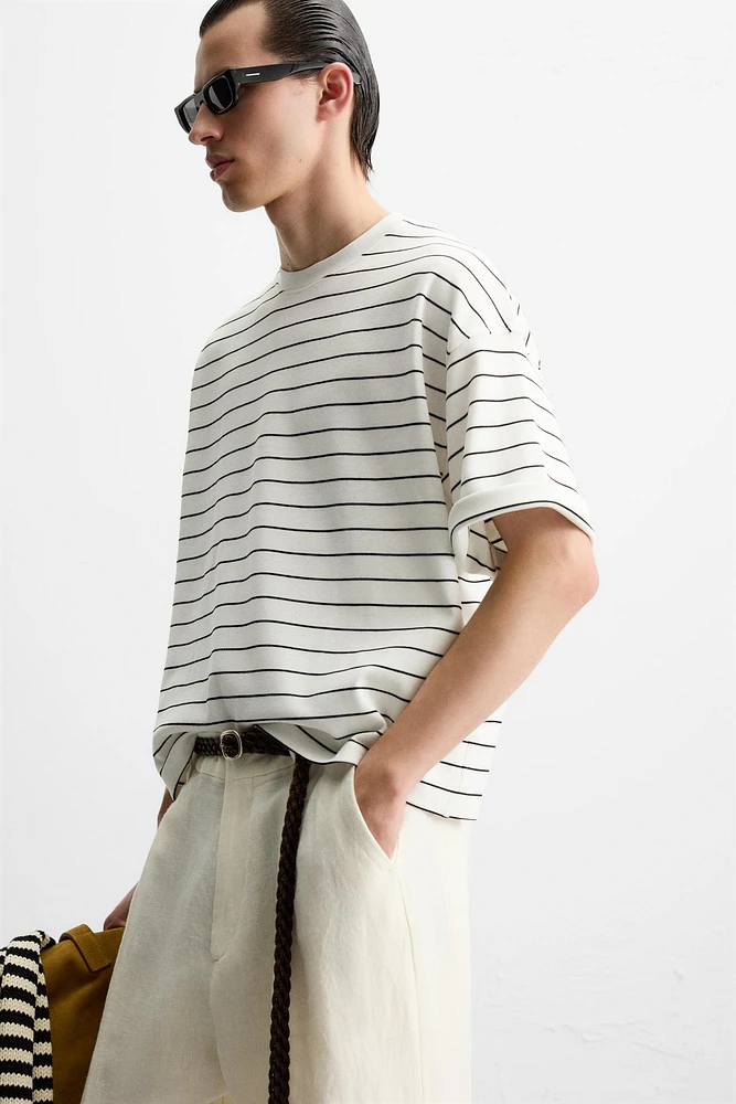T-SHIRT BOXY FIT À RAYURES