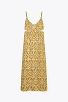 EMBROIDERED MIDI DRESS