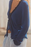 GILET EN MAILLE À VOLANTS