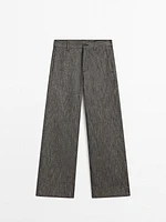 Cotton blend denim trousers