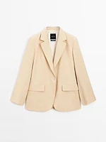 Linen blend blazer