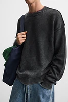 WASHED REVERSE EFFECT SWEATER