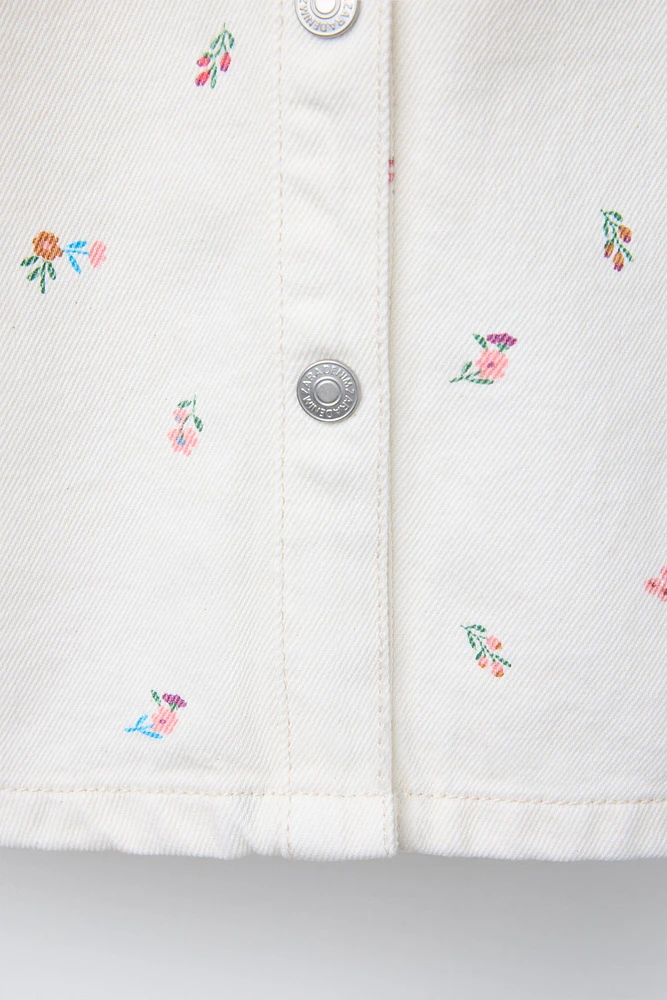 FLORAL TWILL DRESS