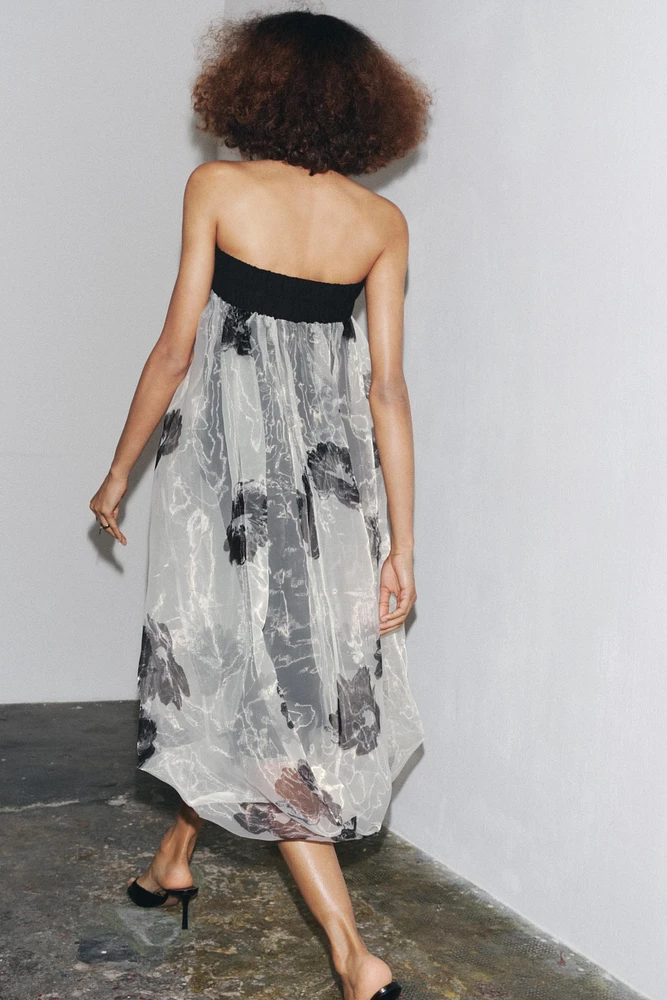 ZW COLLECTION PRINTED ORGANZA DRESS