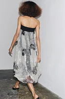 ZW COLLECTION PRINTED ORGANZA DRESS