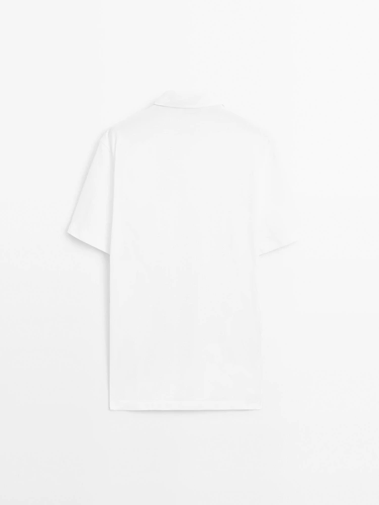 Polo texturé piqué 100 % coton