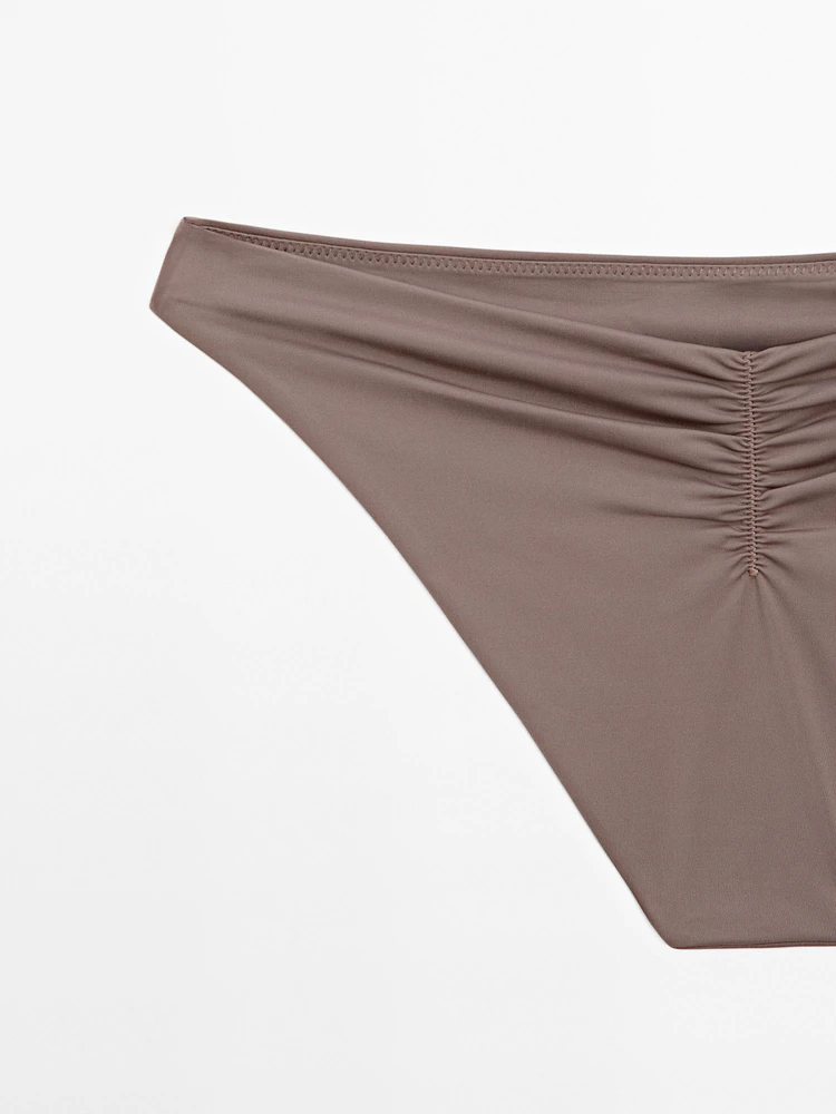 Bas de bikini tulle froncé