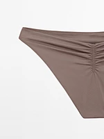 Bas de bikini tulle froncé