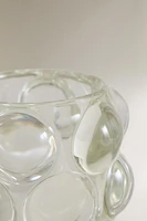 GLASS SPHERE TEALIGHT HOLDER