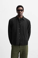 TEXTURED WEAVE OVERSHIRT