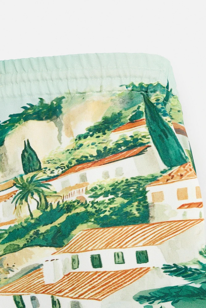 LANDSCAPE PRINT SHORTS