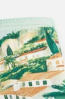 LANDSCAPE PRINT SHORTS