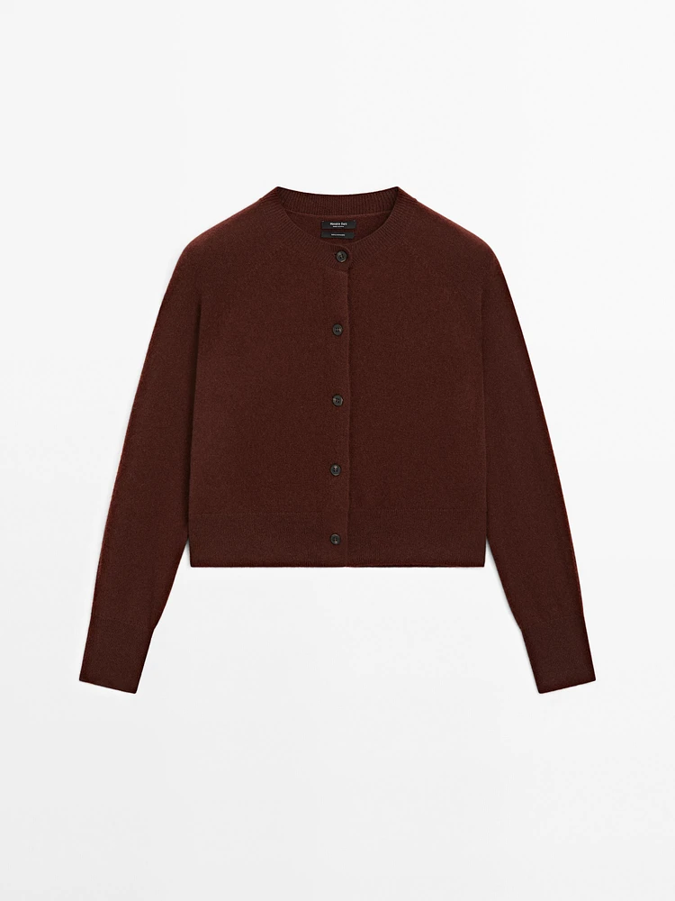 Cardigan manches longues 100 % cachemire