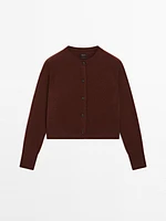 Cardigan manches longues 100 % cachemire