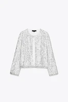 GILET EN MAILLE SEQUINS