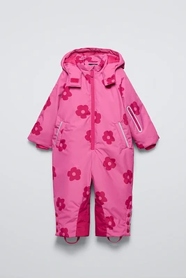 WATER REPELLENT AND WINDPROOF FLORAL HOODED SNOW SUIT SKI COLLECTION