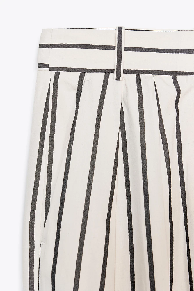 ZW COLLECTION STRIPED PLEATED PANTS