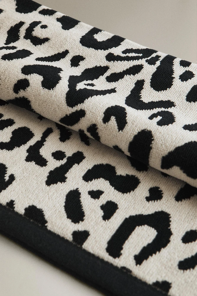 SERVIETTE DE BAIN VELOURS IMPRIMÉ ANIMAL