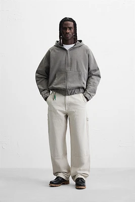SWEAT ZIPPÉ DÉLAVÉ