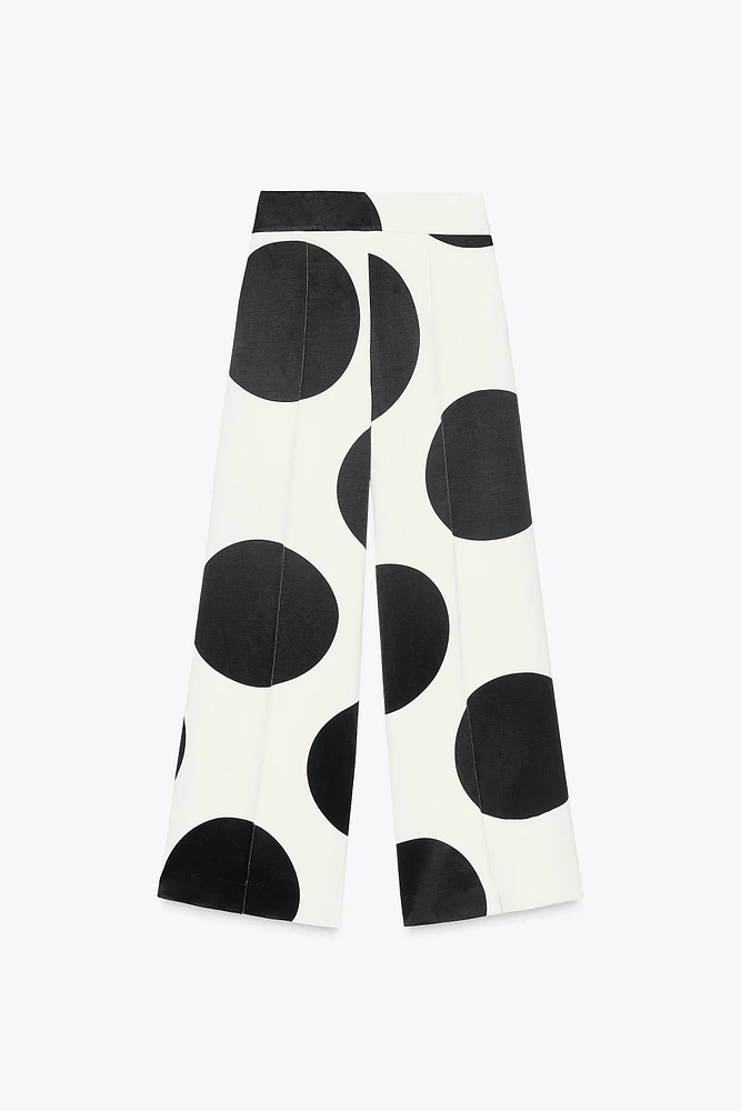 ZW COLLECTION POLKA DOT WIDE-LEG PANTS