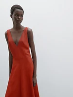Long flowing flounce dress