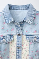 PATCHWORK FLORAL DENIM JACKET